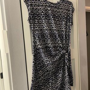 Elegant Black and White Patterned Dress